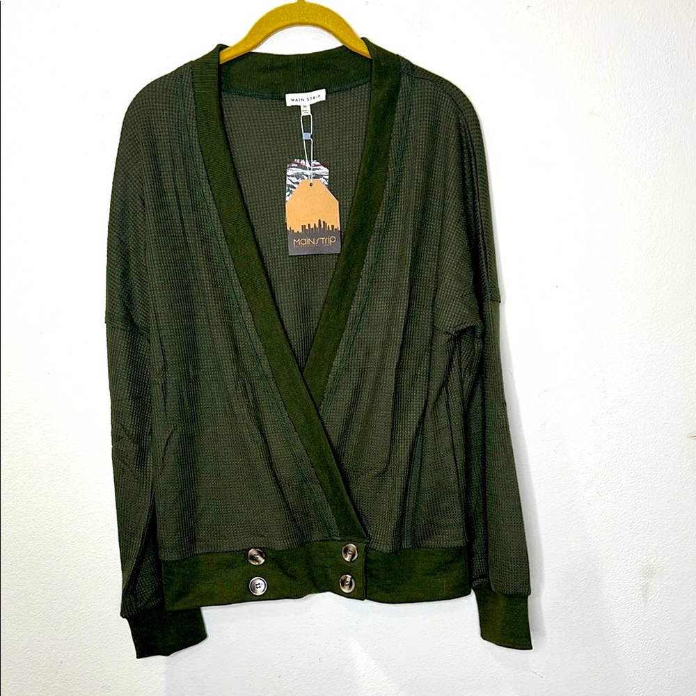 Green Buttoned Cardigan